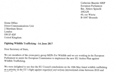 MEPs For Wildlife calls on Home Office to support EU Council’s prioritisation of wildlife trafficking